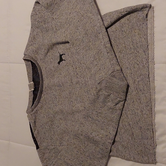 Victoria's secret PINK Black mesh cropped sweatshirt XS Gray - Picture 2 of 6